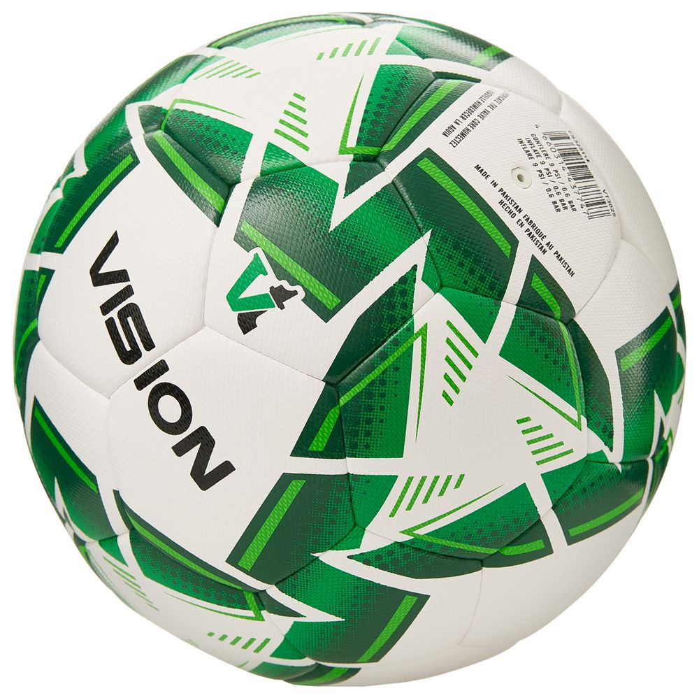 Мяч футзал. VISION MISSION, FS325114 р.4, 32 п. PU, 4 подкл.сл, гибрид.,бело-зелен