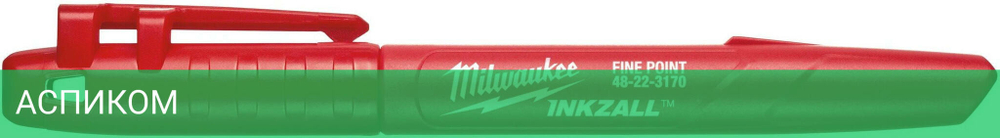 Маркер строительный Milwaukee Inkzall красный (48223170)