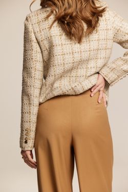 Брюки-палаццо бежевые из итальянской вискозы