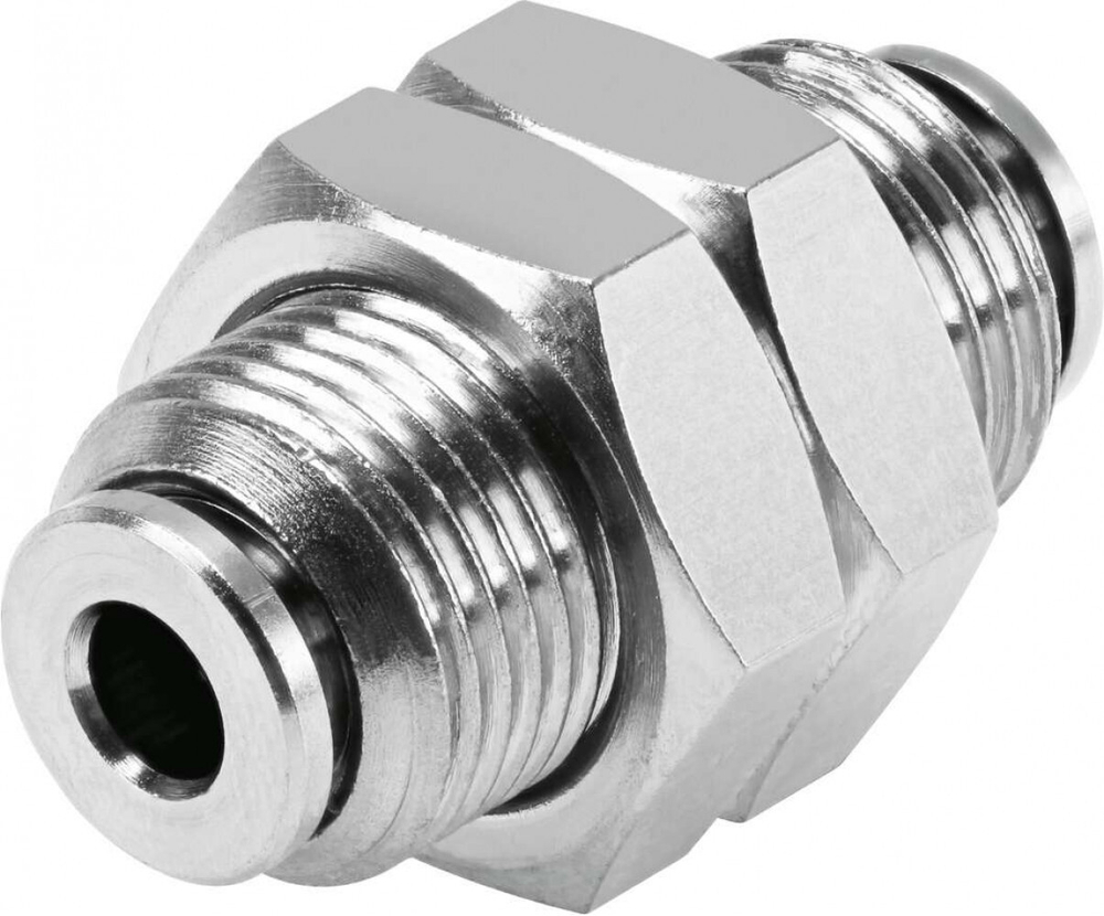 Муфта цанговая для панельного монтажа, прямая Festo NPQH-H-Q4-E-P10 (комплект 10 шт)