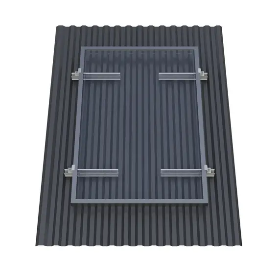 Крепёж одной солнечной батареи 100-200 Вт на наклонную крышу. 70 мм