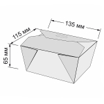Ланчбокс бумажный складной 600 мл 135x115x65 мм 1/375