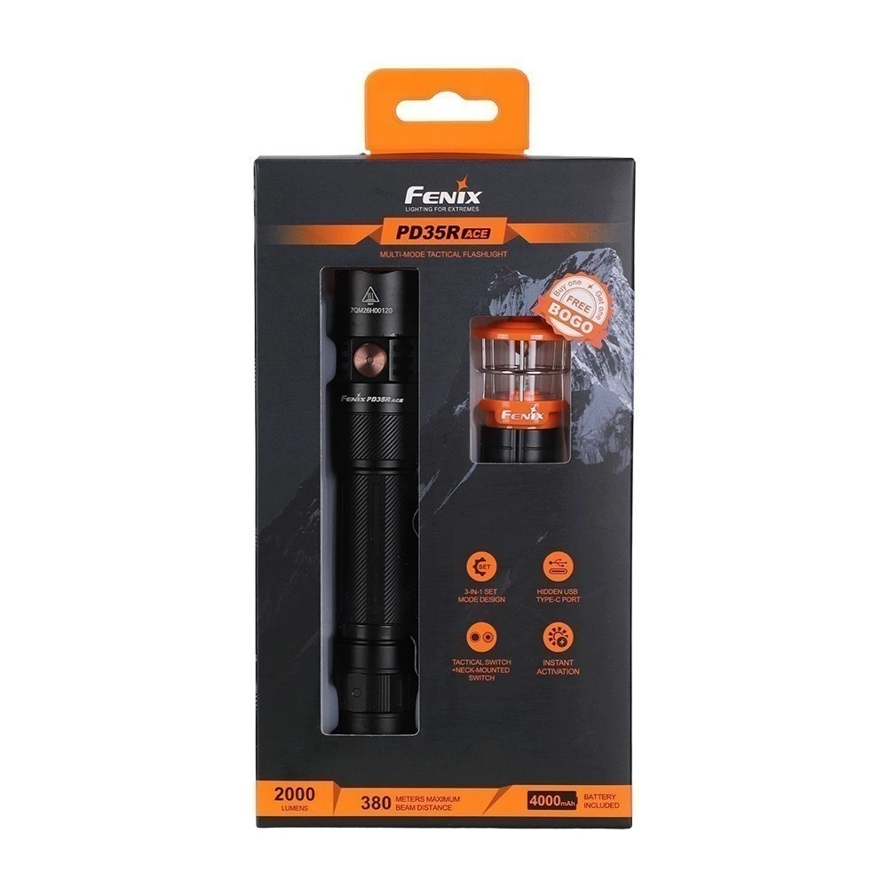 Фонарь Fenix тактический PD35R ACE + CL01 оранжевый