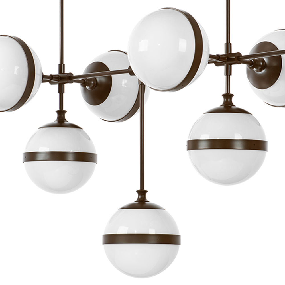 813197 Люстра GLOBO 9х40W E14 умбра/белый