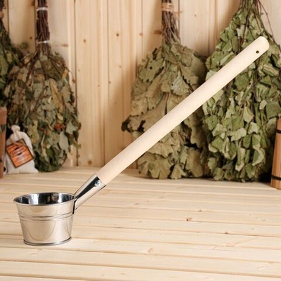 Парной ковш для бани из нержавеющей стали (0,5 литра) (Цвет: не задано)