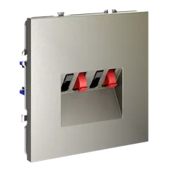 Розетка акустическая встраиваемая VOLTUM S70 4-местная, (шелк)