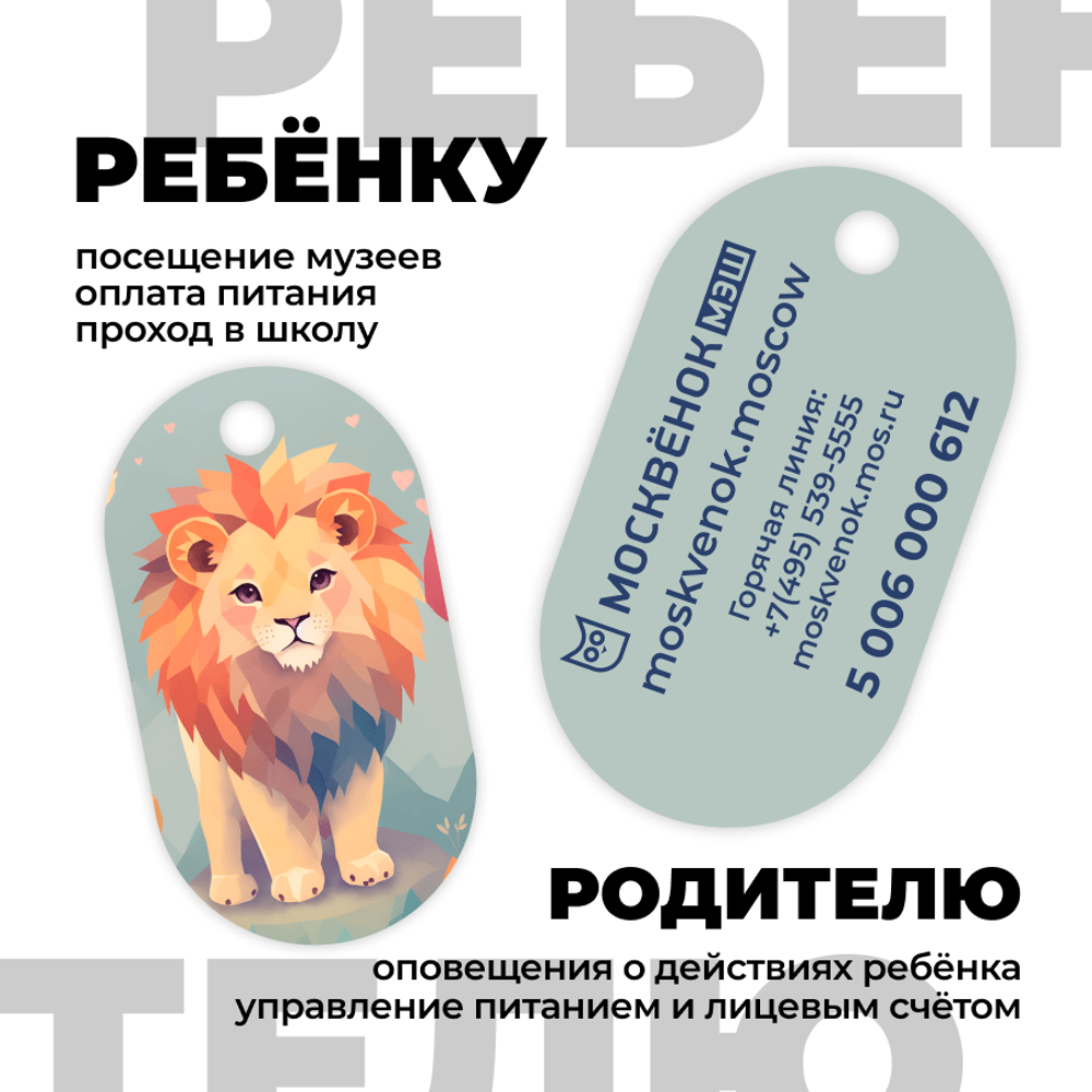 Брелок Москвёнок ART №2 (проход + питание)