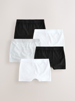 Трусы-шорты для девочки Next E87-079, 5 шт., Белый, Серый, Черный