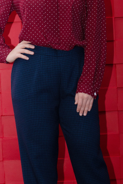 Брюки женские 3060ЛЕ, клетка #341Кг023060ЛЕ