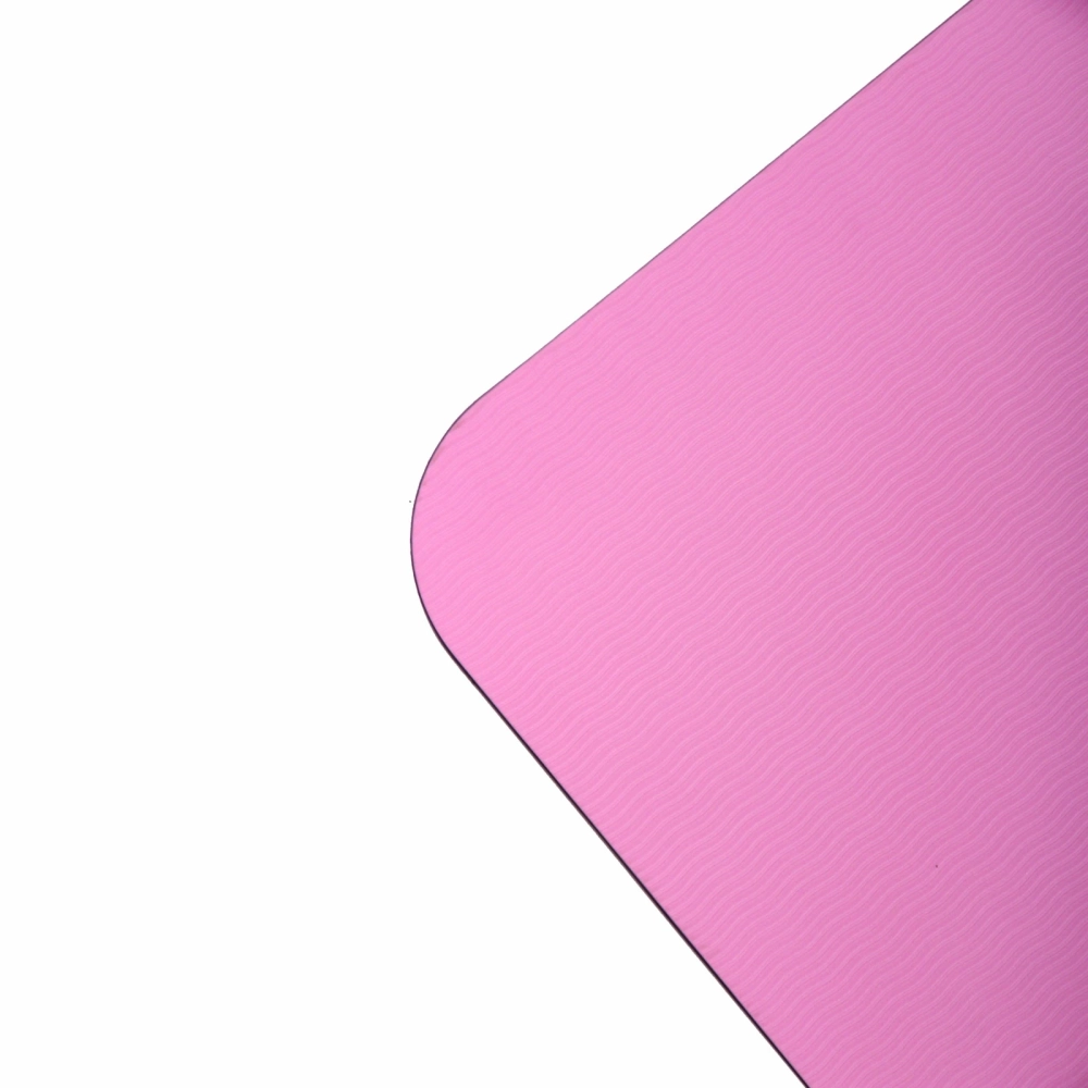 Коврик для йоги 6мм 61*183 см «Гармония» 2х сторонний, фиолетовый/розовый