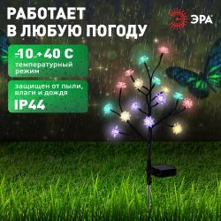 Светильник уличный ЭРА ERASF22-60 на солнечной батарее садовый Сакура 32 см