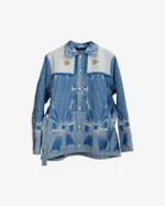 Куртка Soeurs с Белой Кокеткой на Поясе синяя