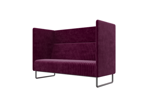 Bronks Диван двухместный BROS-2 Velvet lux 65/Металл Черный 1715*760*1180