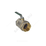 Кран шаровой латунь хром R250W Ду 40 Ру42 ВР рычаг зеленый Giacomini R250WX027