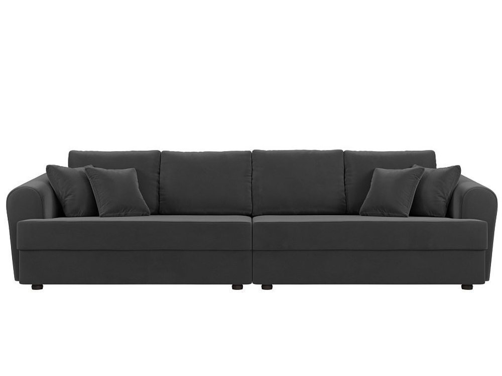 Диван прямой Милтон, Серый, Велюр, 100656