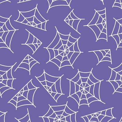 Белые паутинки на фиолетовом фоне. Хэллоуин.