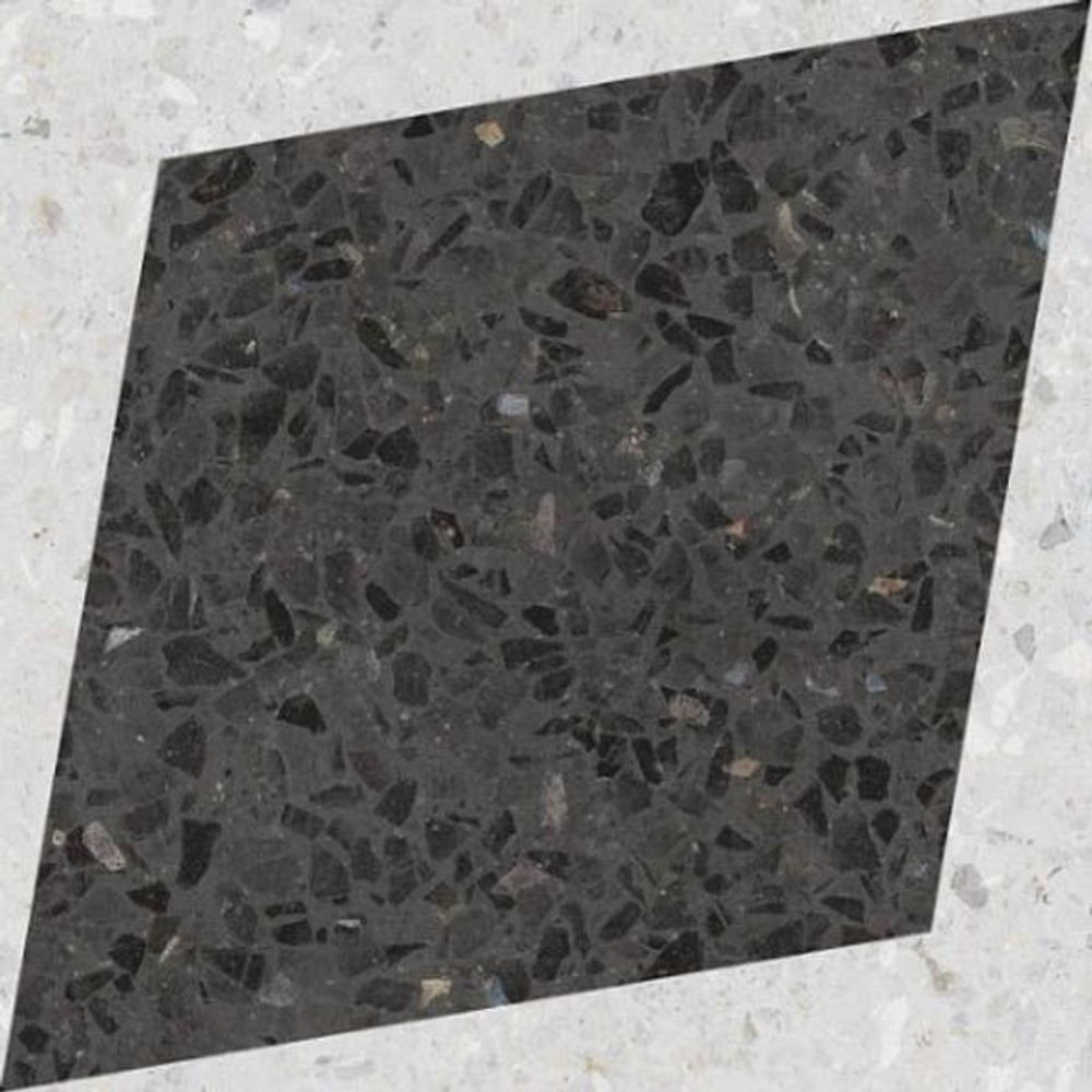 Керамогранит DROPS NATURAL RHOMBUS DECOR GRAPHITE (108807)
