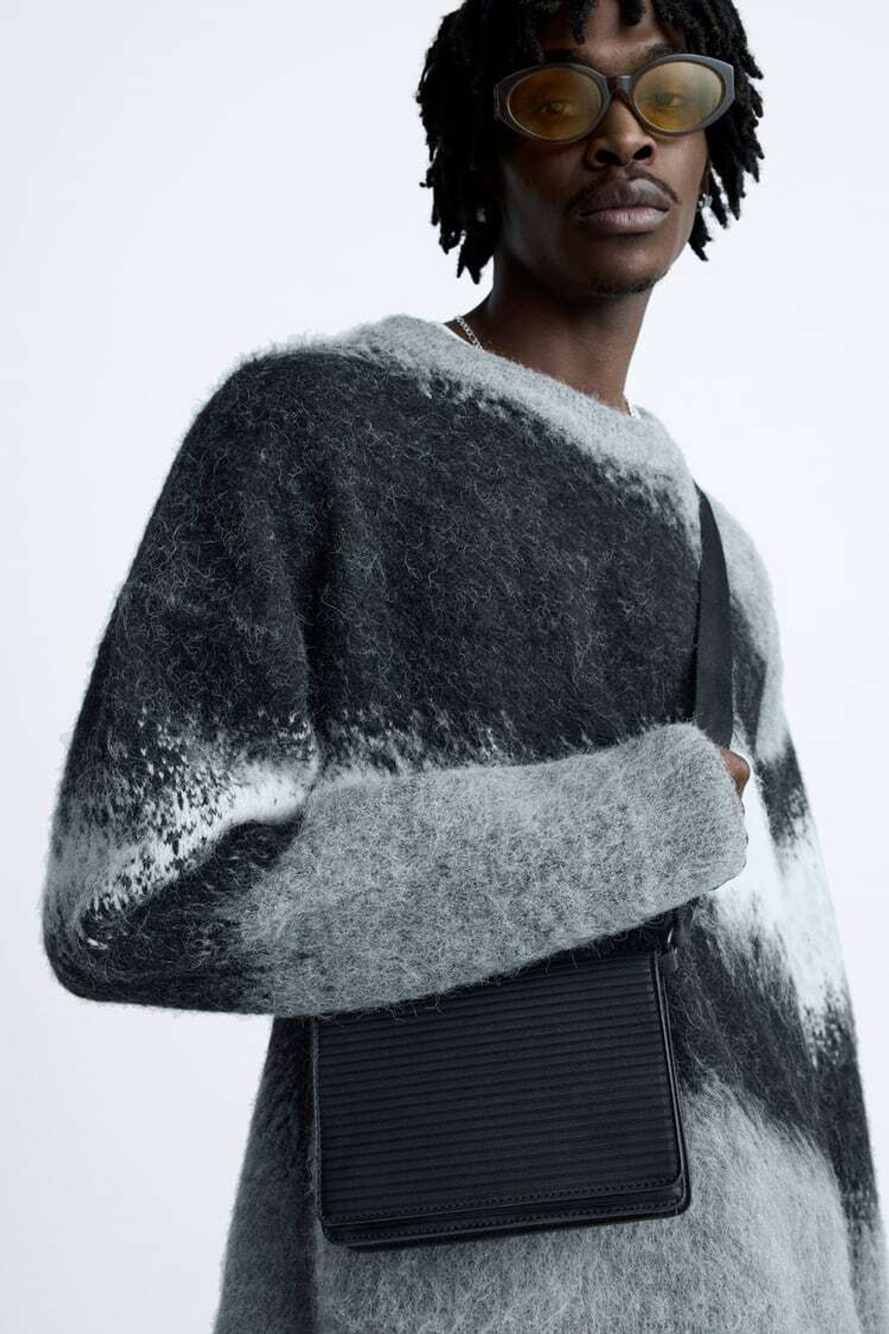 ZARA МИНИ-СУМКА С ПЛЕЧЕВЫМ РЕМНЕМ, ЧЕРНЫЙ