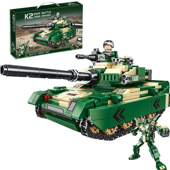 Конструктор minGDi "Основной боевой танк K2 Black Panther "(2 в 1), 540 дет