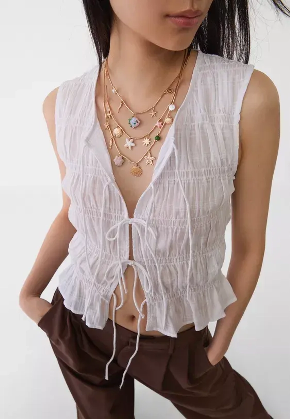 STRADIVARIUS Ожерелье с подвесками, золотой