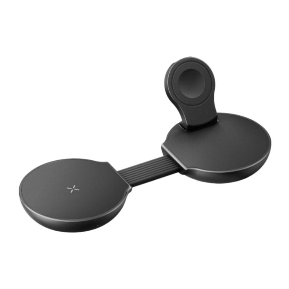 Складная зарядная станция MagSafe Energea AluMag Trio 2 для iPhone, Apple Watch и AirPods (Qi2.2) Беспроводная зарядка: Qi 25 Вт, Qi 5 Вт, магнитное крепление для быстрой зарядки Apple Watch (Qi 5 Вт). Проводная зарядка: нет. Сертификация Qi2. Есть LED-ин