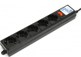 Фильтр-удлинитель B 3м 5роз. черный Power Cube