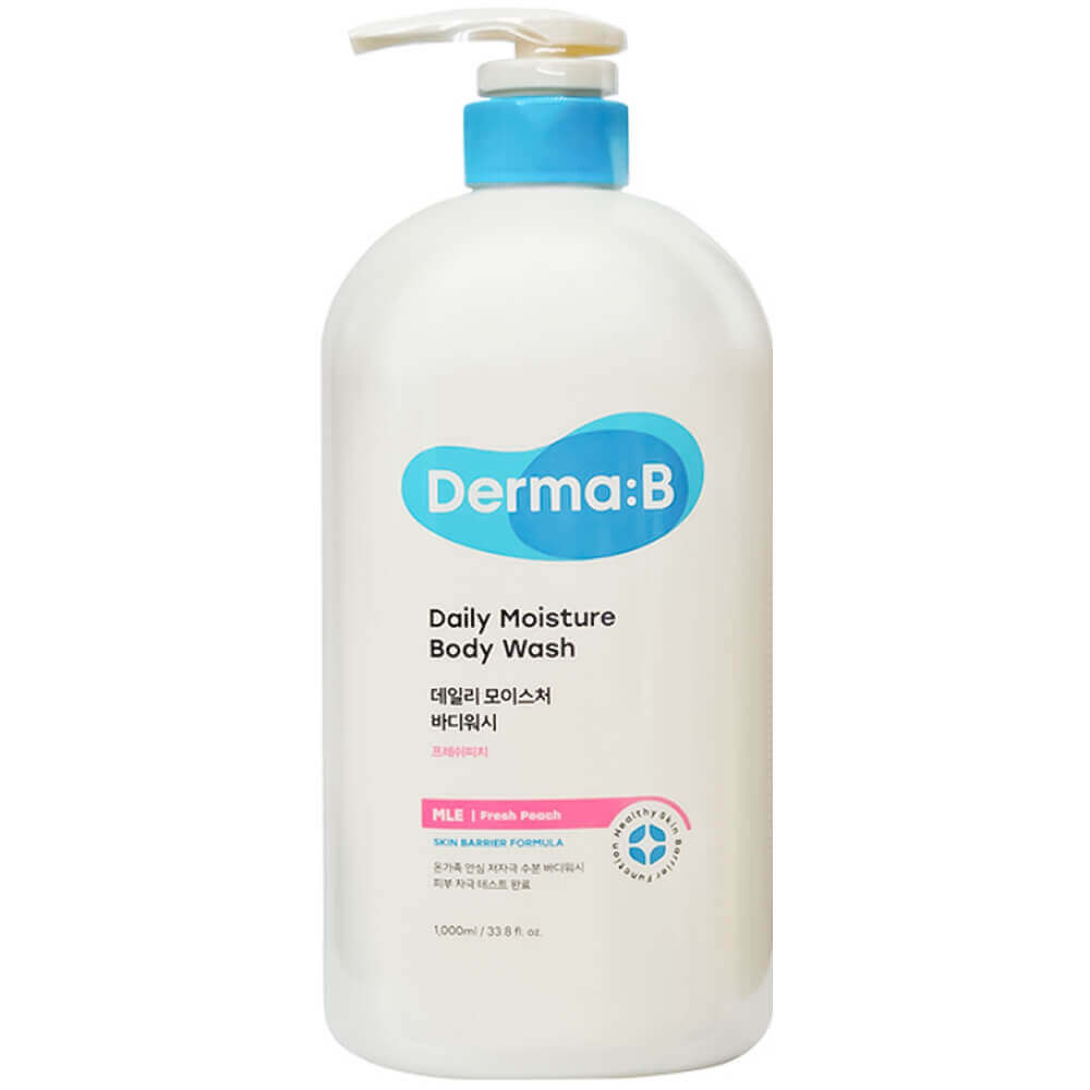 Гель для душа ламеллярный с ароматом персика DERMA:B Daily Moisture Body Wash Fresh Peach 1000 мл