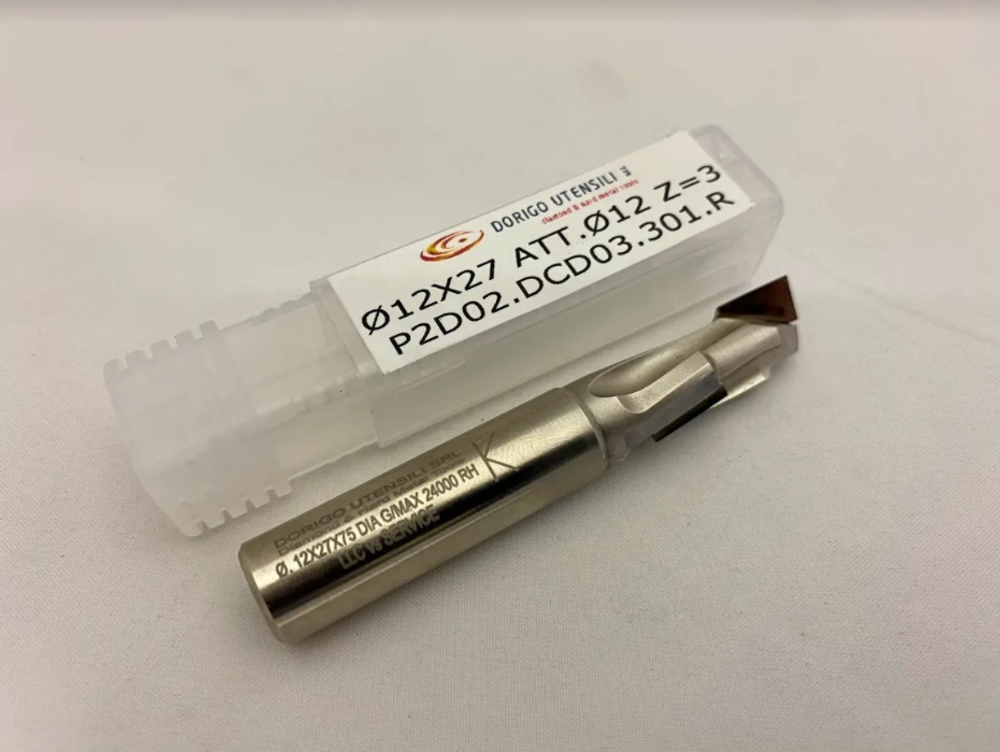 PCD фреза D.12x27 S.12х40 Z=3+1HM RH