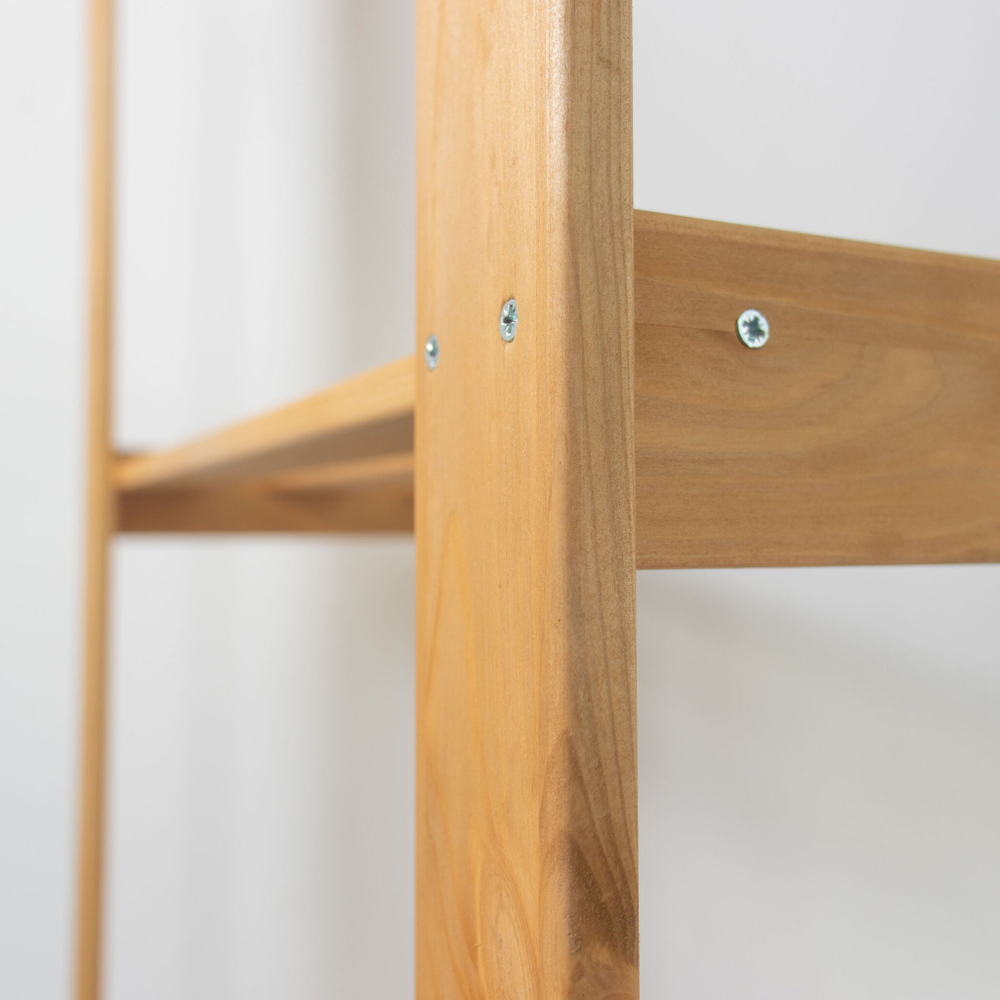 Стеллаж деревянный Альберт 159 см, бейц