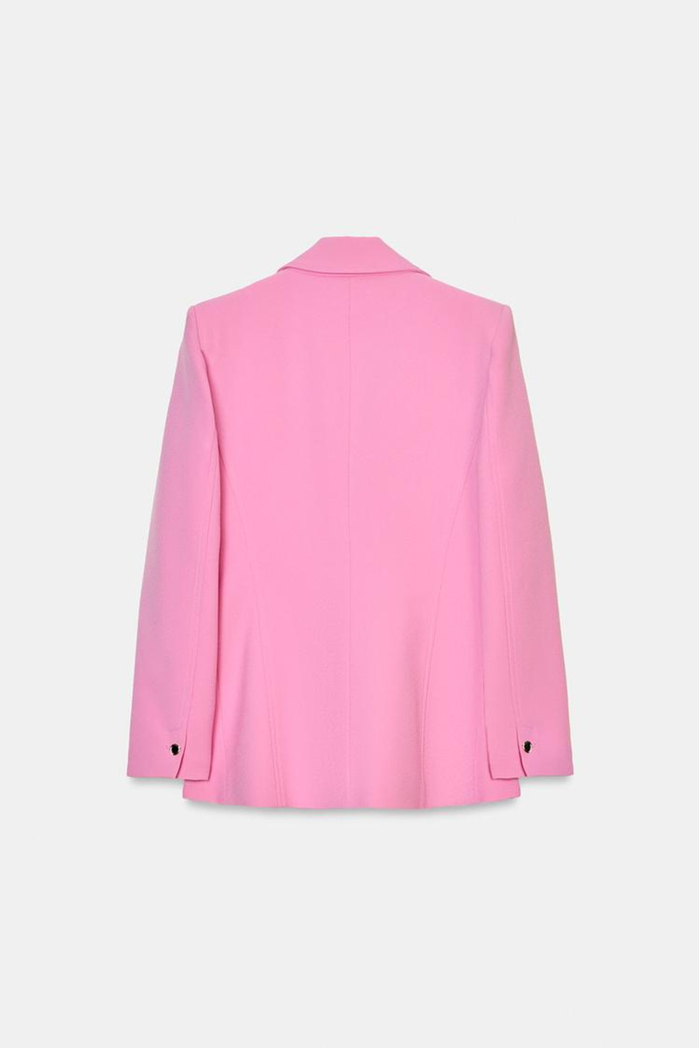 ZARA ПРИТАЛЕННЫЙ БЛЕЙЗЕР С ПОДПЛЕЧНИКАМИ, РОЗОВЫЙ