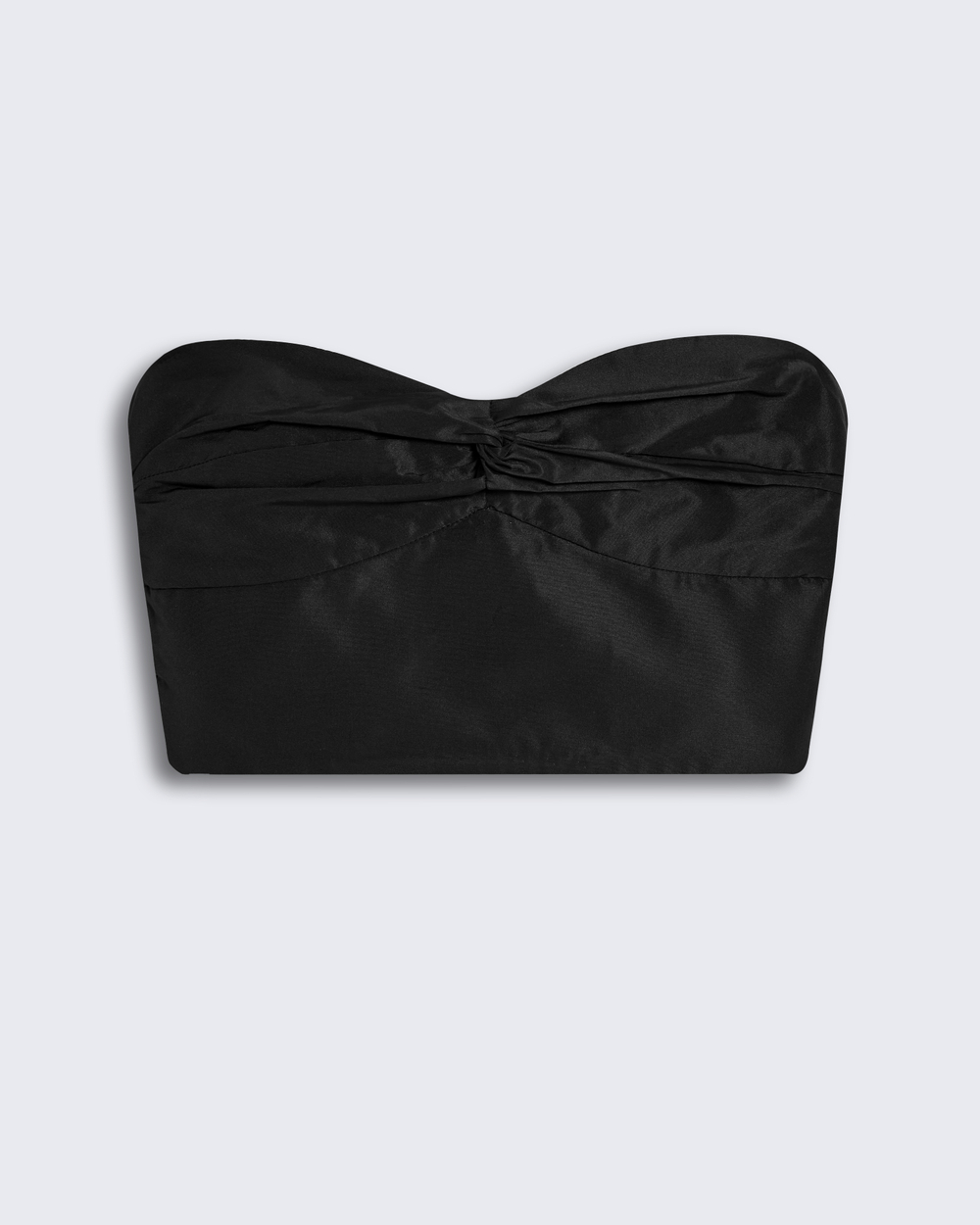 Топ-корсет из тафты черный