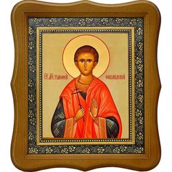 Тимофей Фиваидский чтец мученик . Икона на холсте.