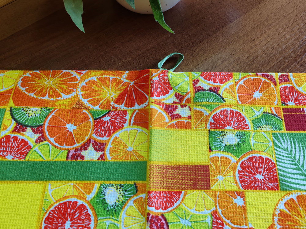 Полотенце кухонное, круглое, 2 шт, вафельное полотно