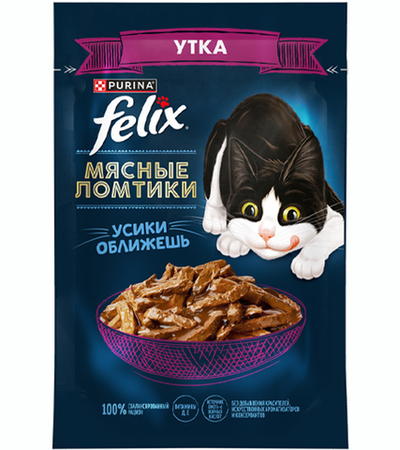 Феликс Мясные ломтики Утка в соусе 75гр.