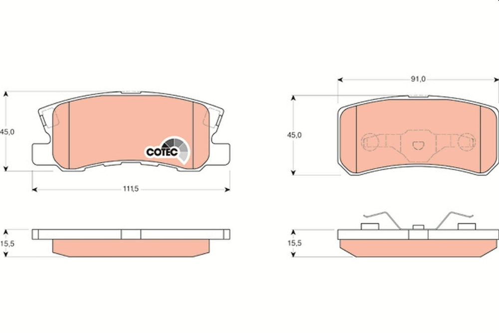 TRW - GDB3247-TRW - Brake Pad Set, disc brake