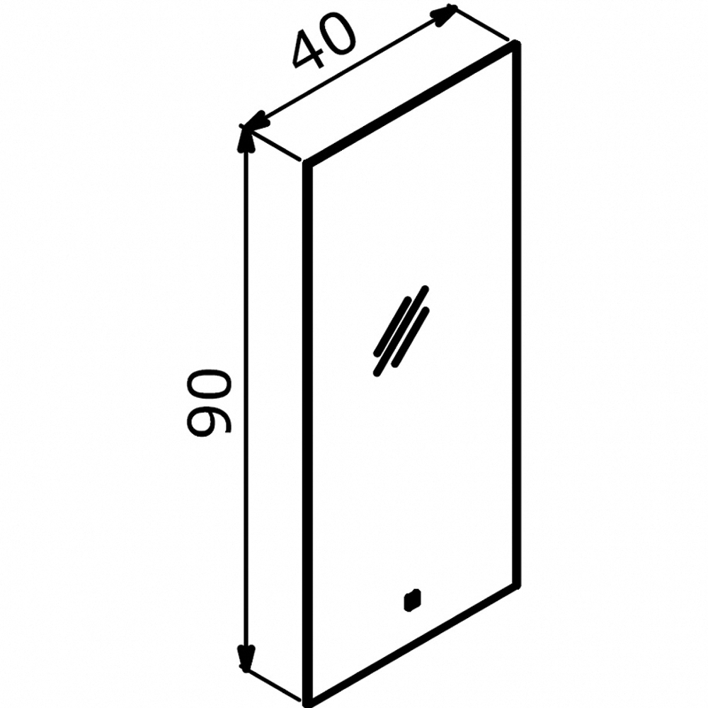 Зеркало Orka Ferla ORK1001B+ 40x90 3005795 с подсветкой с сенсорным выключателем и подогревом