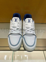 Белые кроссовки LV Trainer с синими деталями Louis Vuitton