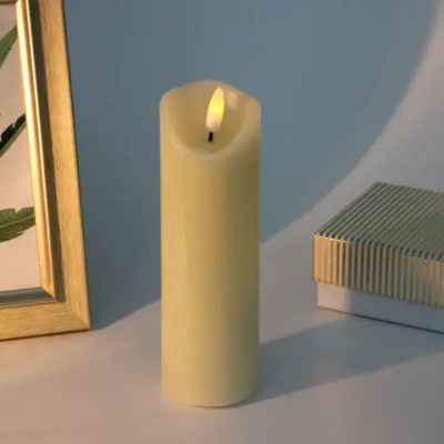 Сувенир с подсветкой «Свеча восковая - Искра» 5,3*17,5 см - облита воском (работает от батареек 2 АА)