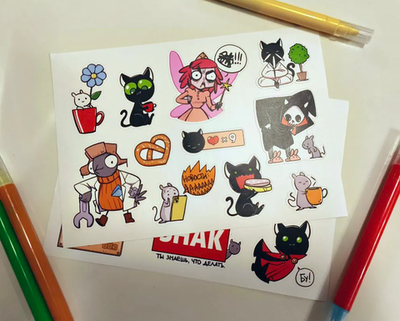 Наклейки "Кошки-мышки" 2 листа