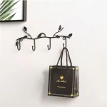 Ключница настенная металлическая 4 крючка «ЛОФТ ВОСТ», панэгро, цвет черный, 31,5*16 (лейбл Селфи)