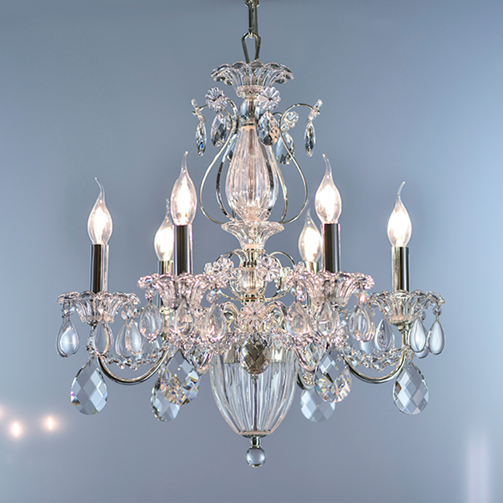 790064 Люстра SCHON 6x60W E14 Серебро