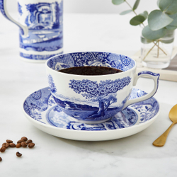 Spode - Синяя итальянская чашка с блюдцем 560мл для кофе / артикул   BLI1290-X  / GTIN 749151503762