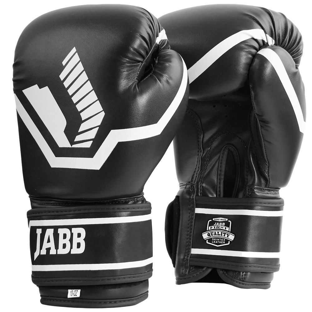 Перчатки бокс.(иск.кожа) Jabb JE-2015/Basic 25 черный 12ун.