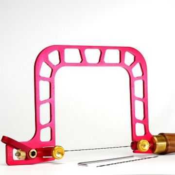 Ручная лобзиковая пила WOODWORK с полотном 100 мм, алюминиевая рамка, деревянная рукоятка, доп. полотно в комплекте HSS-100