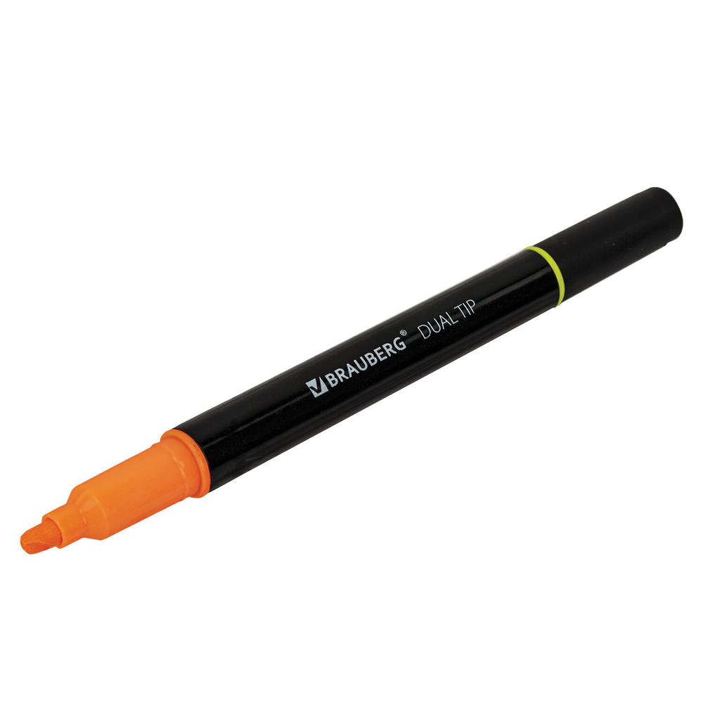 набор текстовыделителей двусторонних BRAUBERG DUAL TIP 4 шт. ассорти линия 1-4 мм (4 штуки в упаковке)