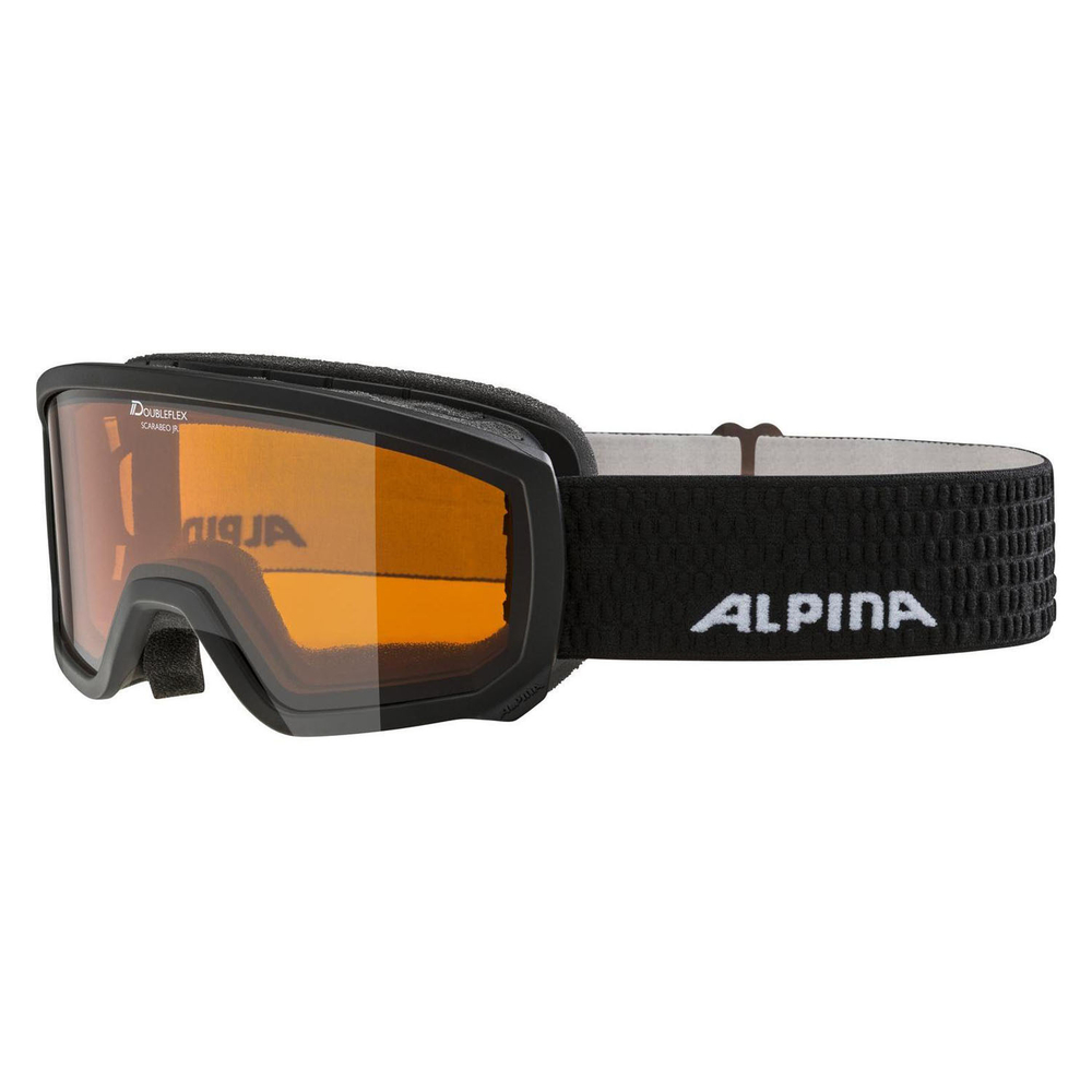 Очки горнолыжные ALPINA Scarabeo Jr. Black Matt/Orange S2 (б/р)