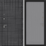 Дверь Входная Бункер BN-09 ХОМС Серый Софт рельеф, металлическая