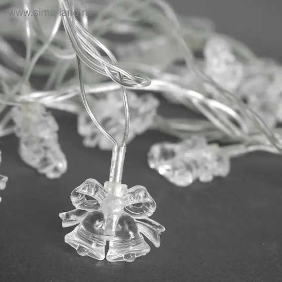 Гирлянда Колокольчики 5 м., IP20, 20 LED, свечение мульти (RG/RB), мигание, 220 В, Luazon Lighting (1080397)