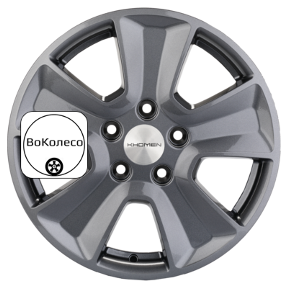 6,5x16/5x114,3 ET50 D66,1 KHW1601 (Renault/Nissan) Gray Khomen Wheels