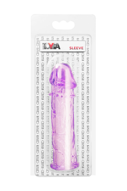 Насадка на пенис TOYFA Basic, TPE, фиолетовый, 12,5 см